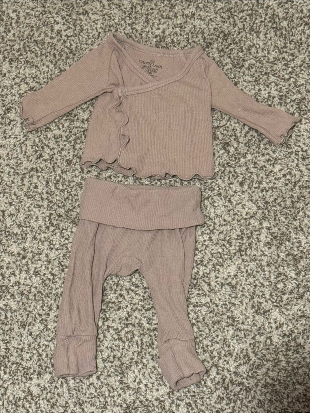 Caden Lane 2pc Waffle Crossover Top & Bottom | Mocha